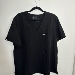 FIGS Black Catalina Scrubs Top XXL